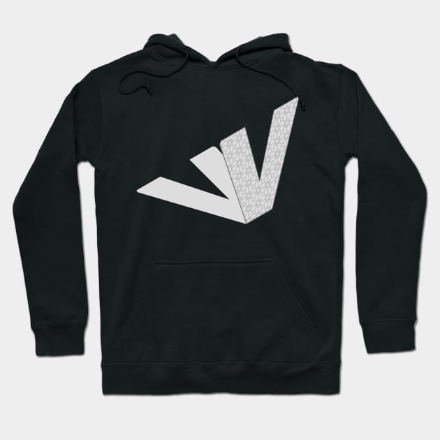 Isometric Alphabet Letter, Letter V Hoodie by PoshGeometry